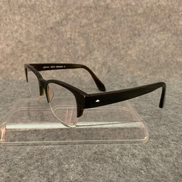 SAMA SETH Acetate Green/Brown Half Rim Optical/Prescription Eyeglasses Frame - Picture 8 of 15